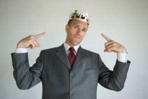 Photo of businessman with crown